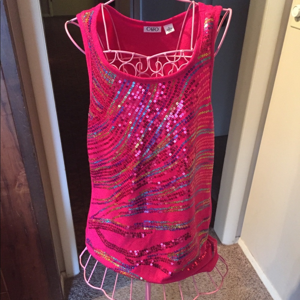 Sequin tank top